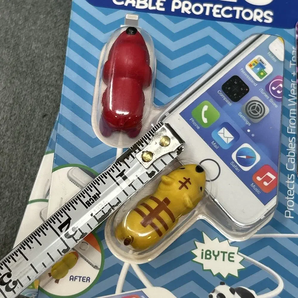 Tzumi Cord Bytes iPhone Cable Protector Silicone Red Dog Cat Brown Dog Hippo NEW